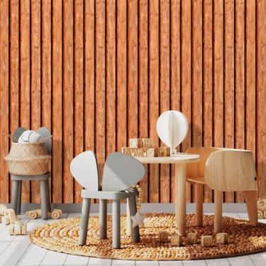 Imagem de Papel De Parede Madeira Ripado Por Do Sol 2,70m - Inove Papéis de Pare