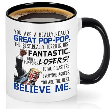 Imagem de Cabtnca Presentes de dia dos pais, canecas de café pop pop para papai avô, presentes de aniversário, Natal, 325 ml