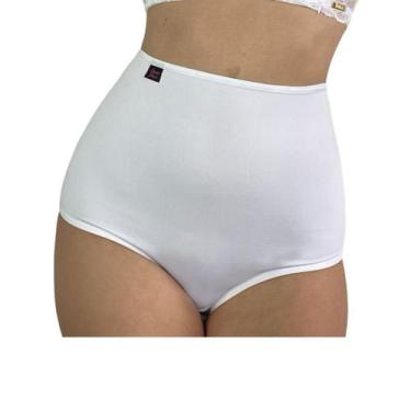Imagem de KIT 4 Cinta Calcinha Dupla Reforçada Cintura Alta Poliamida Lingerie -