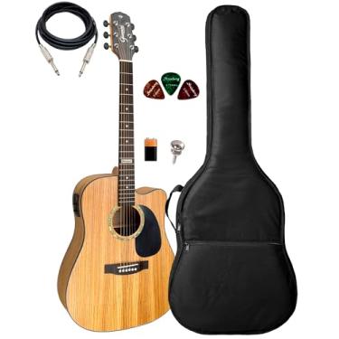 Imagem de Violão Folk Giannini Gf1d Cutway Zw Zebra + Capa Acolchoada