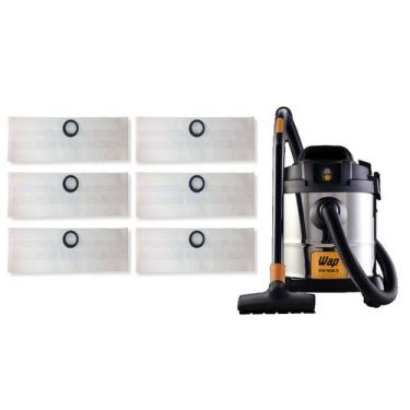 Imagem de Kit com 6 sacos descartaveis aspirador de pó wap gtw 12 i