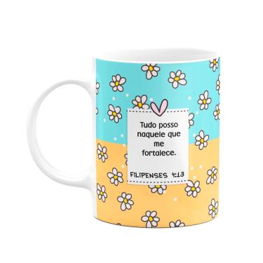 Imagem de Caneca Religiosa Versículos - Filipenses 4:13 - 325ml