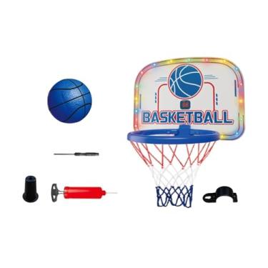 Imagem de Pegciuho Cestas de Basquete para Crianças, Kit de Atividades Divertidas, Azul laranja
