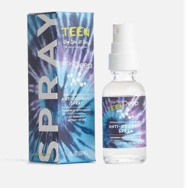 Imagem de Surface Deep Desodorante Em Spray Para Adolescentes De 30 Ml, Desenvolvido Por Dermatologistas, Natural, Antiodor. Sem Alumínio, Vegano E Livre Crueldade. Controle Odores Portátil Prático Adolescent
