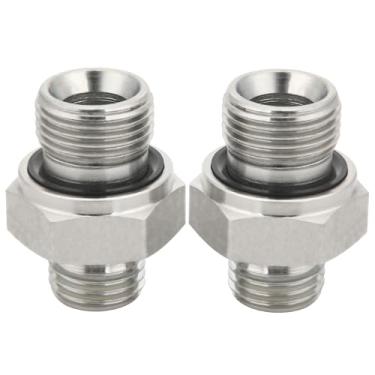 Imagem de 2 peças de adaptadores hidráulicos M14 para M16 115757 de substituição, conector rosqueado de aço carbono para mini escavadeiras, máquinas de construção e acessórios hidráulicos (baldes de inclinação