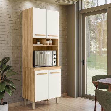 Imagem de Paneleiro Duplo Intenza Com 4 Portas Freijo/off White