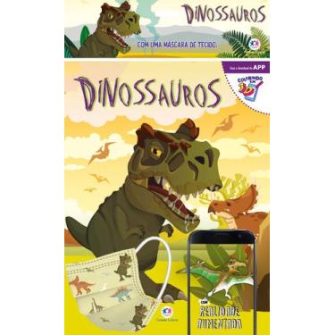 Imagem de Livro - Dinossauros - Kit com máscara