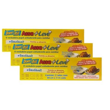 Imagem de 6 Rolo Papel Antiaderente Cozinha Dover Assa + Leve 3m 30cm - Dover Ro