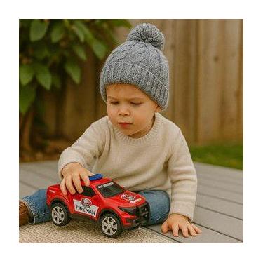 Imagem de Caminhonete Bombeiro Carrinho Brinquedo Infantil Criança Polícia Bonec