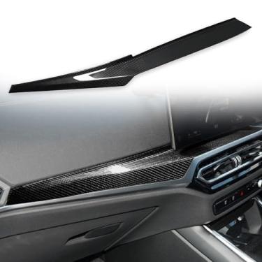 Imagem de FINMOKAL Acabamento de capa de painel de fibra de carbono real compatível com BMW Série 3 G20 G21 M340i 330i M2 G87 4 Sereis G22 G23 G26 LCI 2023+ (RHD)