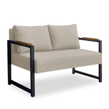 Imagem de Poltrona 02 Lugares Namoradeira Ferro Estilo Industrial Ipanema - Gonç