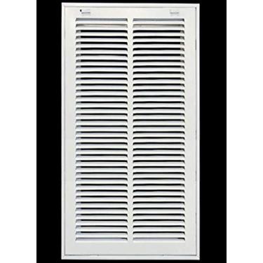 Imagem de HVAC Premium Grade de filtro de ar de retorno de aço de 30 x 71 cm para filtro de 2,5 cm - Face/porta removível - Capa de duto HVAC - Face plana estampada - Branca [Dimensões externas: 36 cm L x 76 cm