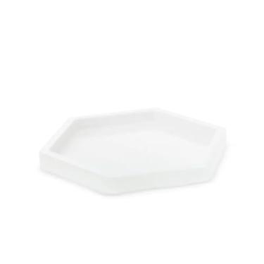 Imagem de Bandeja Sextavada Decorativa 22cm Acrílico Festas Decoração 1 Unidade (FURTA-COR)