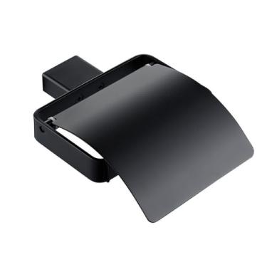 Imagem de Conjunto de banheiro preto fosco SUS304 - Suporte para toalhas - Suporte de parede, suporte para papel