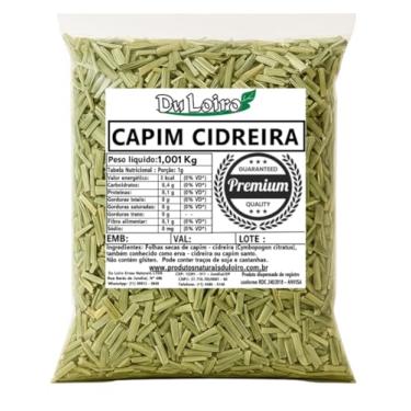Imagem de Chá de Capim Limão (Capim Santo) – Folhas Secas 100% Naturais (1,001kg)