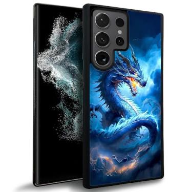 Imagem de Pinsheng Capa compatível com Samsung Galaxy S24 Ultra, capas de telefone Orient Dragon para homens/mulheres, capa protetora de borracha de silicone macia antiderrapante e à prova de choque para