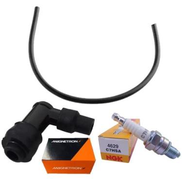 Imagem de Vela Ignição, Cachimbo, Cabo Ignição Pop 100 2007 a 2015 - NGK