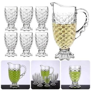 Imagem de Conjunto 6 Copos 230ml Com Jarra 1,3 Litros Vidro Agua Sucos - Importa