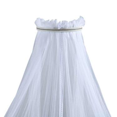Imagem de Dossel Mosquiteiro Quarto De Bebe Menino Menina Perola Strass - Kauanz