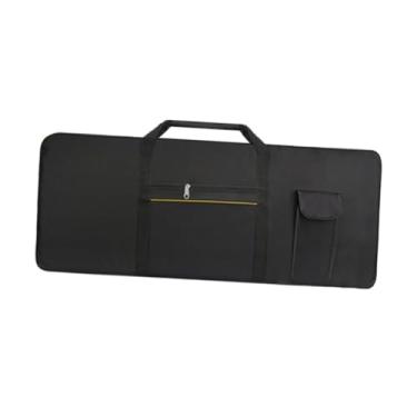 Imagem de Dynwave Bolsa para teclado de 61 teclas, estojo para transporte de piano, com espaço para cabos, com Faixa Amarela