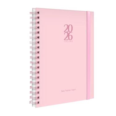 Imagem de Agenda Planner Semanal Plus 2026 Personalizada Solid Colors Rosa Claro