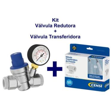 Imagem de Kit 1 válvula redutora + 1 transferidora de pressão - censi - Moldim