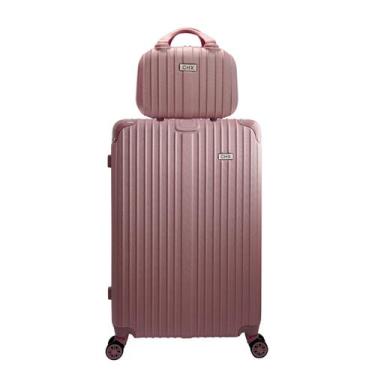 Imagem de Mala com frasqueira viagem 4 rodas dupla 360 abs  chx, Rose, G