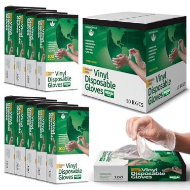 Imagem de TenderGentle Luvas Descartáveis De Vinil Para Cozinhar E Preparar Alimentos - Caixa Com 1000 Transparentes Médias Sem Látex, Seguras Churrasco, Cozinhar, Limpar Muito Mais.
