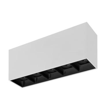 Imagem de Spot Íris LED Sobrepor Bivolt 10W 3.000K - Branco Interior Preto