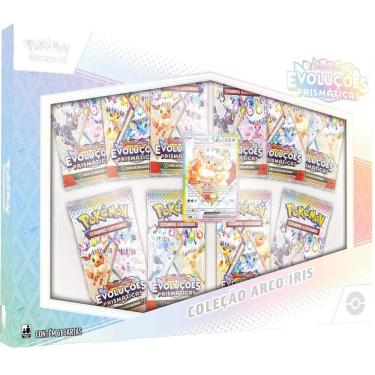 Imagem de Box Pokemon Coleçao Arco-Íris Eevee Ex 61 Cartas Copag TCG