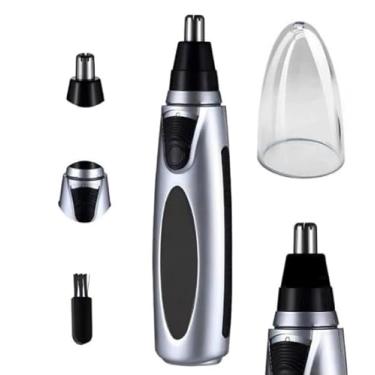 Imagem de Aparador de Pêlos Nariz e Orelha Portátil – Lâmina Aço, Corpo Emborrachado e Escova