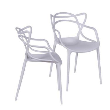 Imagem de Kit 02 Cadeiras Boxbit Solna Polipropileno Branca Branca