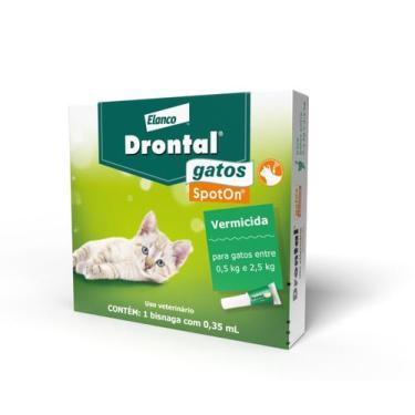 Imagem de Drontal Spot On 0,35 Ml Gatos 0,5 A 2,5 Kg - Elanco