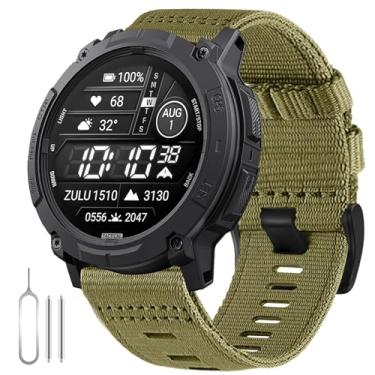 Imagem de Pulseira de nylon tática robusta para Garmin Instinct/Instinct 2, pulseira esportiva militar para Instinct3 de 45 mm compatível com Garmin Instinct2 Tactical/Tide/Esports/Solar de 22 mm