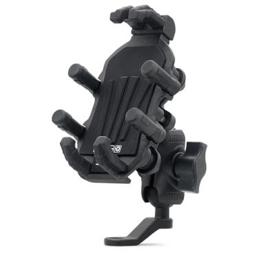 Imagem de lyrlody Suporte de Montagem de Moto, Suporte para Celular de Motocicleta Com Amortecedor de Vibração, 360 ° de Rotação Ajustável para Motocicleta Traseira Espelho de Espelho (TrowView Mirror Mount)