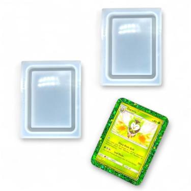 Imagem de Neko Deco Craft Shop Console de jogos de cartas molde de silicone para artesanato em resina, argila, artes e artesanato, transparente brilhante (2 moldes de cartão coqueteleira)