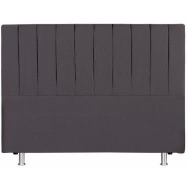 Imagem de Cabeceira Cama Casal 138x110 Tecido Inteligente Cinza Keiko