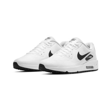 Imagem de Nike Sapato de golfe masculino, 40 BR, Branco e preto, 10.5