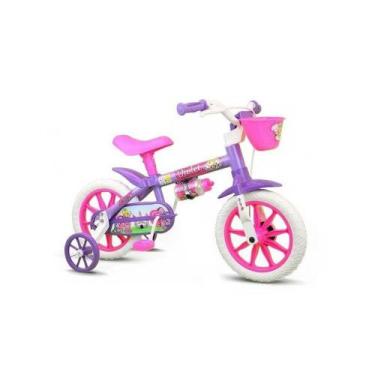Imagem de Bicicleta Aro 12 Violet Com Rodinhas e Squeeze - Nathor