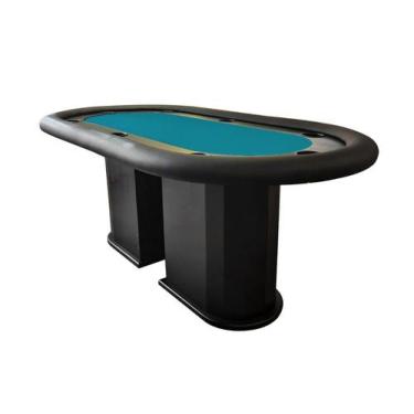Imagem de Mesa de Poker Linha Master com Borda Estofada e Porta Copos - 2,0x1,0m