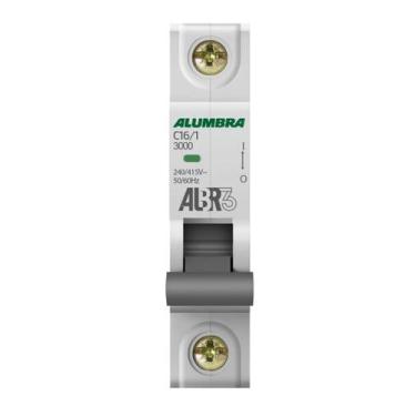 Imagem de Disjuntor Unipolar 1P 16A Curva C ALBR3 Alumbra