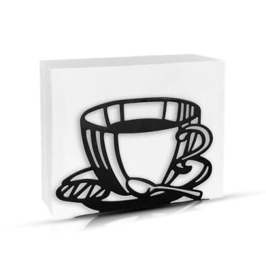 Imagem de Porta-guardanapos para mesa, suporte de decoração de mesa de jantar de metal, dispensador de guardanapo ideal para mesas e bancadas de cozinha, decoração de todas as salas de jantar e bar, decoração