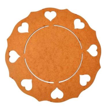 Imagem de Sousplat em MDF Cru Arabesco 35cm - MDF 3mm - Kit C/ 12 Unid. - LENOBR