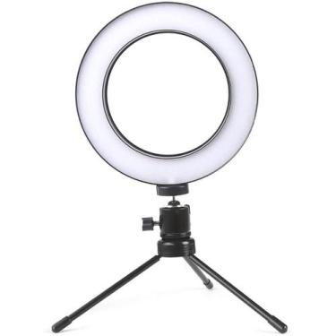 Imagem de Ring Light 16cm Led Bicolor C Tripé Blog Make Up I20 - MKB