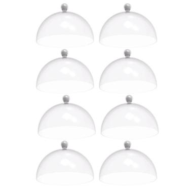 Imagem de Conjunto 8 Cúpulas 25cm Brancas Porta Bolo Tortas Doces Padaria Café Bubble Crippa