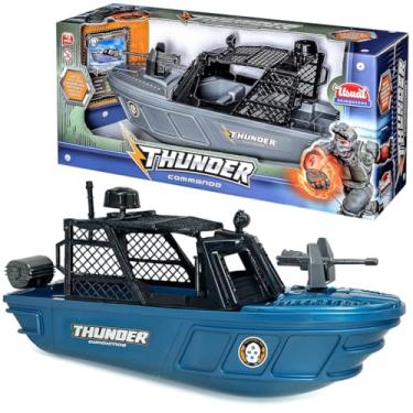Imagem de Super Lancha Militar Thunder Barco de Brinquedo Barquinho do Rambo que Flutua