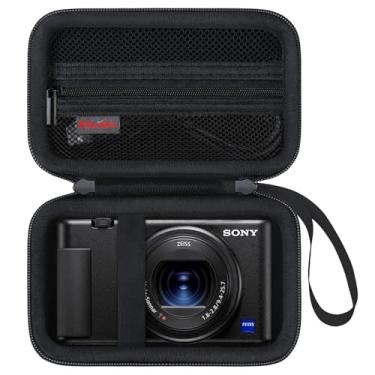 Imagem de Elonbo Estojo De Transporte Para Câmeras Digitais Sony Zv-1F/Zv-1 Ii/Zv-1 Vlog, Criadores Conteúdo, Bolsa Viagem Rígida Vlog Zv1, Bolso Malha Bateria, Cabo Leitor Cartão, Preto