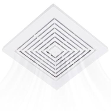 Imagem de WKZO 97011723 Grade de ventilador de teto de banheiro com molas Peças de substituição para ventilador de teto quadrado ou parede para exaustor serve nos modelos 663, 670, 671, 675, 688, 689, ventilador de ventilação - capa de plástico branca