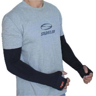 Imagem de Manguito Manga Braço Proteçao Sol Vento Frio Encaixe De Dedo