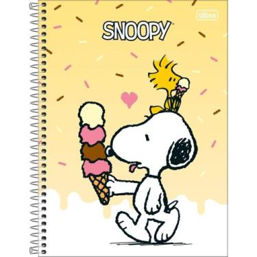 Imagem de Caderno Espiral Capa Dura Universitário 1 Matéria Snoopy Fit 80 Folhas